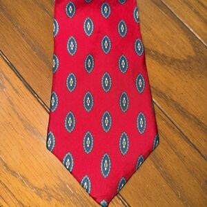 Johnathan Stewart Men's Red Printed Tie  57"